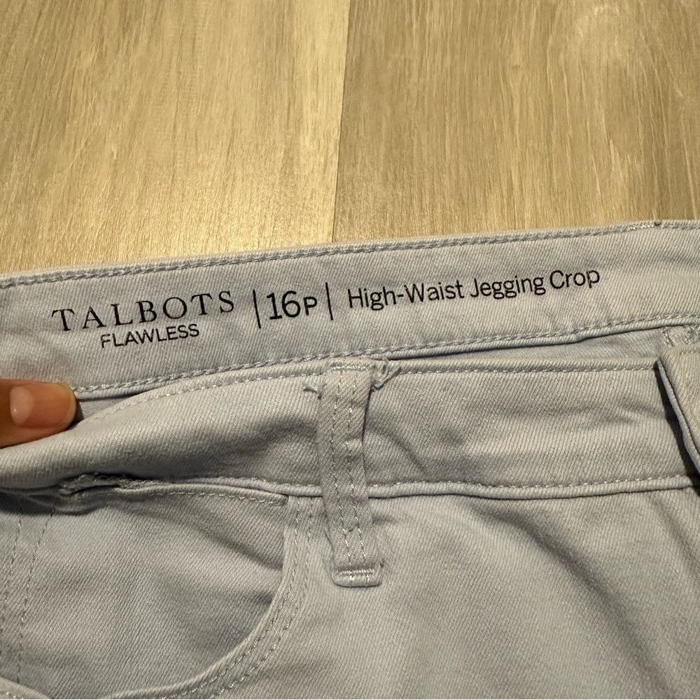 Talbots Light Blue High Waist Jegging Crop Jeans Sz 16P - Picture 2 of 10